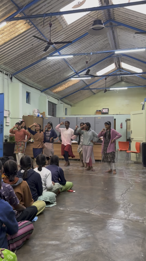 Children at Thayimane performing