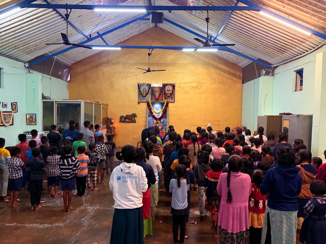 Children at Thayimane in cultural attire